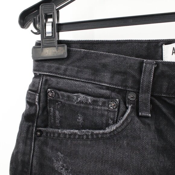 Agolde Shorts Womens 25 Parker Cut Off High Rise Denim Zero distressed frayed - Picture 2 of 9
